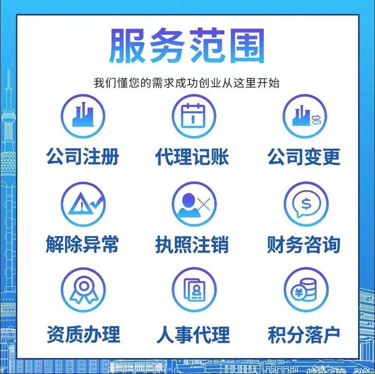 0个体注销异常解除注册公司企业注销1财务咨询代理记账工商变更业务